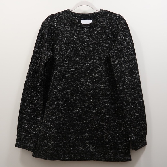 SAMSOE & SAMSOE Marled Black Knit Crewneck Sweater - Picture 4 of 8